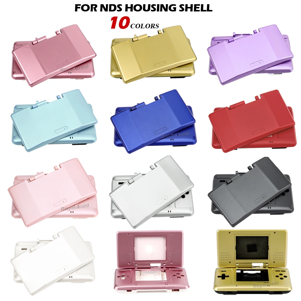 10 COLORs Gold Rose-Pink For NDS Full Replacement Housing Shell Case Cover for Nintend DS NDS Repair Game Console Accessories