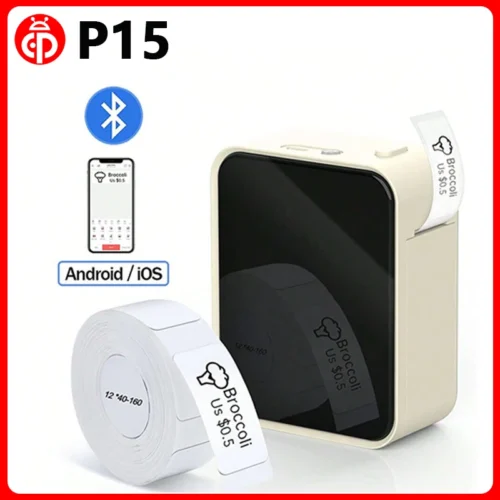 Marklife P15 Mini Portable Thermal Printer Wireless Bluetooth Label Tag Maker For Home Office Labeling Sticker Machine With USB