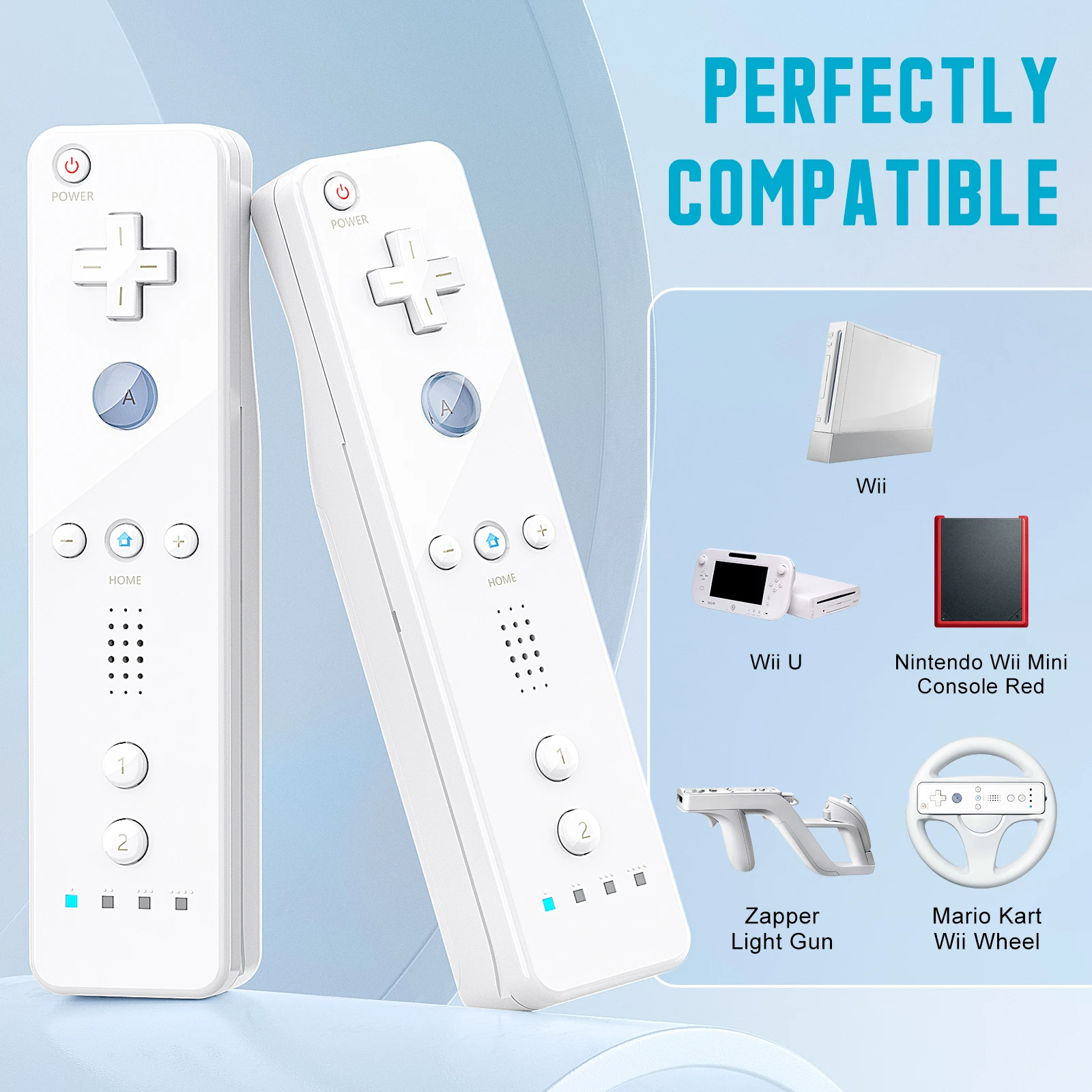 2 in 1 For Nintendo Wii Controller Set Optional Motion Plus Joystick Wireless Remote Gamepad with Silicone Case Video Game 3 kf Sa1ebefb6f0ea42698f78859bc0b90e07D