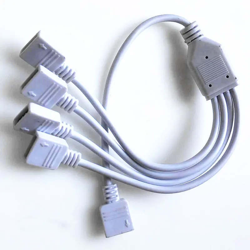 White 3pin/4Pin RGB ARGB SYNC 1 to 1/2/3/4/5 Fan LED Stripe Extension Cable Motherboard Light Control For M/B ASUS GIGABYTE