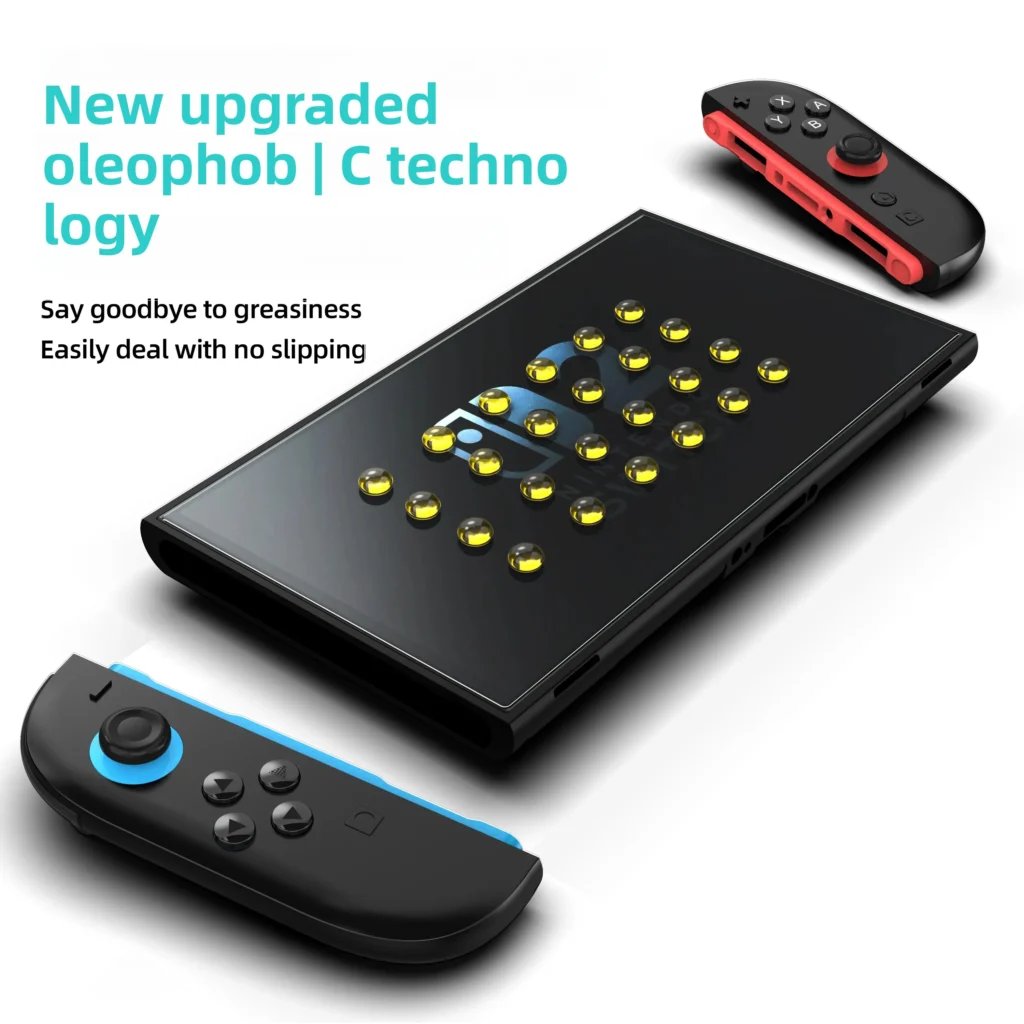 Auto-Alignment Screen Protector for Nintendo Switch 2 OLED Accessories, HD Clear Tempered Glass for Switch2, Bubble Free