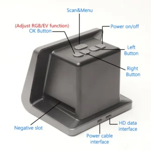 24MP 48MP Negative HD Film Slider scanner 135mm 126mm 110mm Super8 Slide Converter Photo Digital Image Viewer With 5"LCD Screen