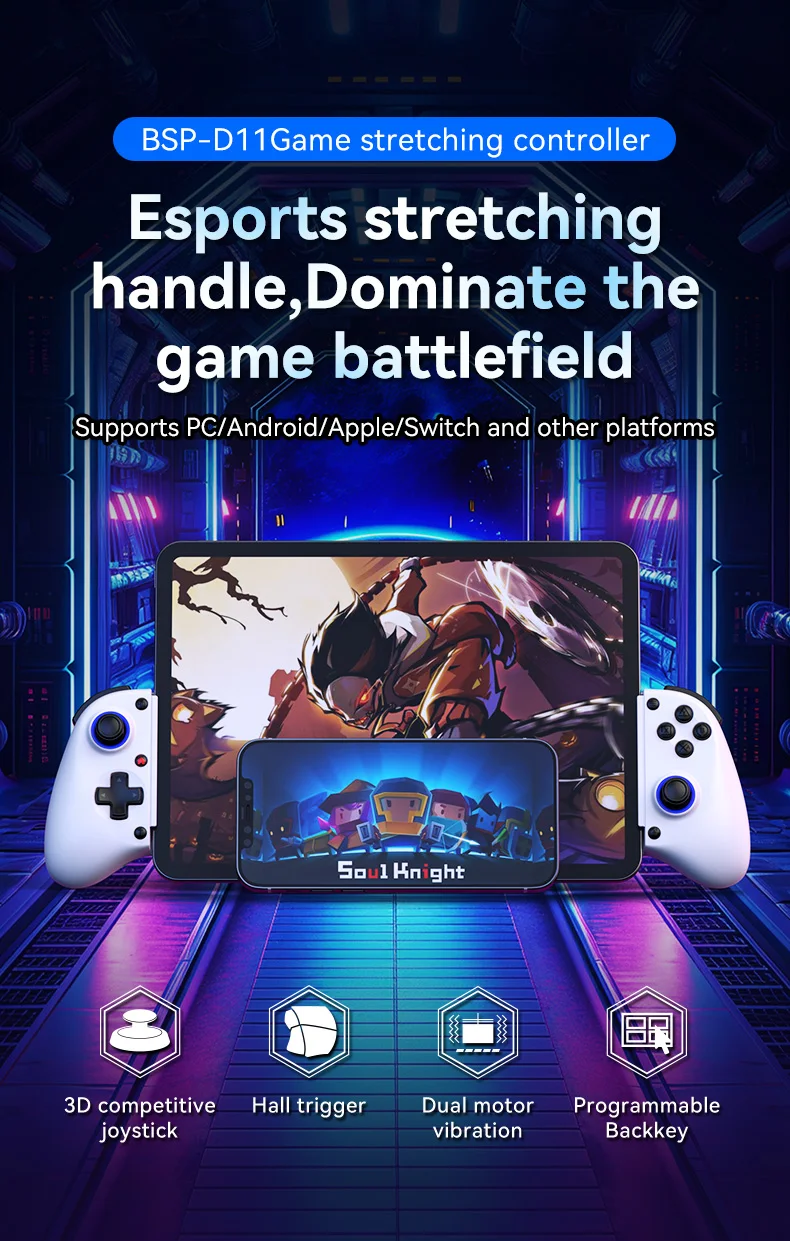 BSP-D11 Stretching Wireless Game Controller For SWITCH/Android/Apple IOS Tablet For PS3/PS4/XBOX Gamepad Streaming 2 kf Sa995215149814747b836775c09b57fe0D