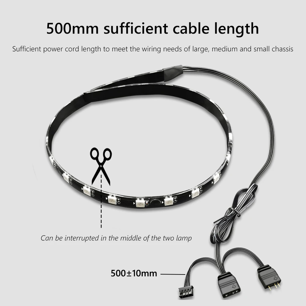 COOLMOON ARGB PC Case LED Strip Magnetic Computer Light Bar 5V/3PIN Small 4Pin ARGB Motherboard Light-Strip DIY Lamp Bar 22 kf Sab73739724d44ca688aa5eaf31f6a886m