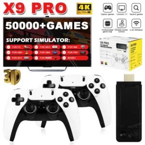kf-Sacc5c22c97094b01b53436dbf440557fv M15 Game Stick Mini TV Handheld Game Console Wireless Gamepads Video Game 64G 20000+ Retro Game HD Output Two-player for PS1 Etc