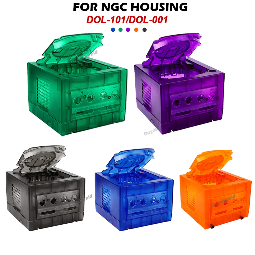 kf-Safb02b1590ad4583a5a7d25f0d7c30353 5COLOR Transparent Box Replacement Case For Nintend Gamecube Housing Shell Case For NGC Retro Video Game Console DOL-101/DOL-001