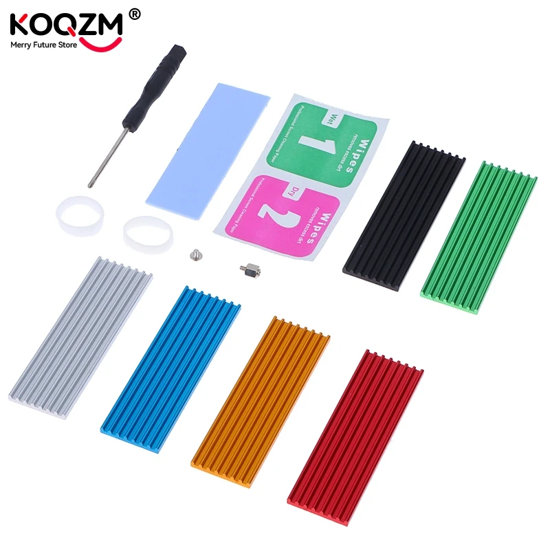 kf-Sb1ed5133b356487db5cd36043e502a47q 1set M.2 SSD Heat Sink NVME NGFF M.2 2280 Solid State Hard Disk Aluminum Heatsink Cooler Radiator Thermal Cooling Pad For PC