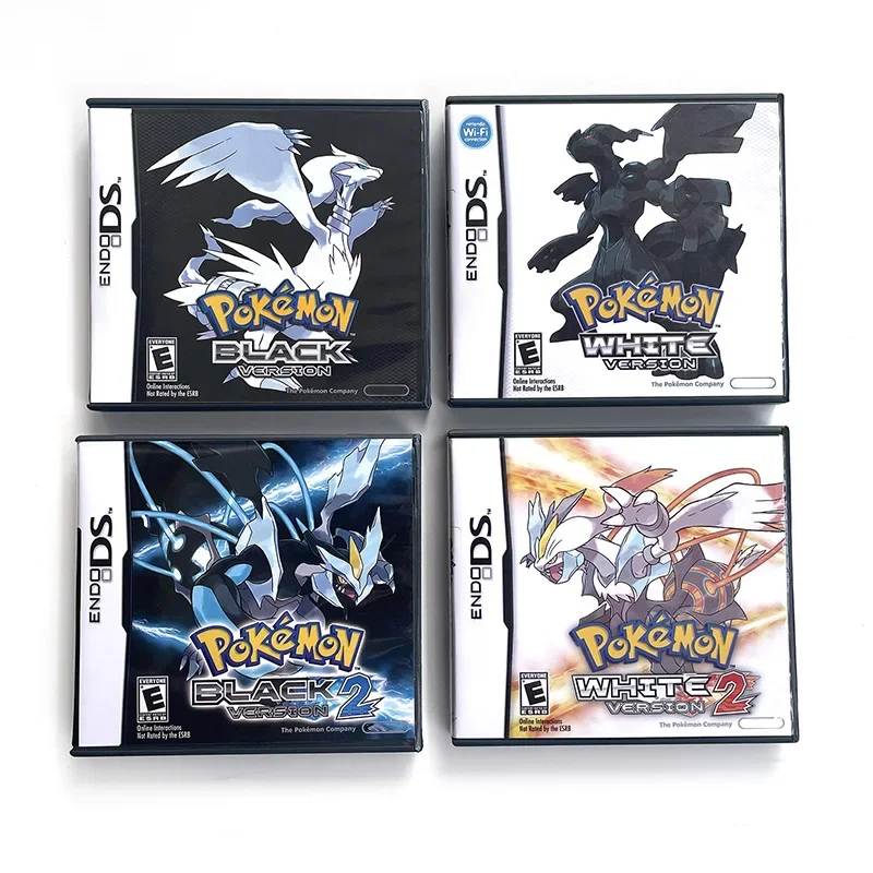 kf-Sb3f7503b3caf482d9a09a72d5a646f5bE USA Version Pokemon Black and White 1 2 Combined Card With Box Cassette R4 Version Pokemon Game Card for DS NDS 3DS
