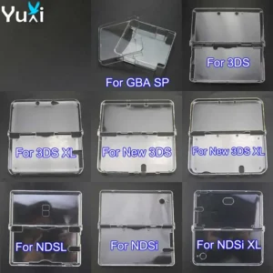 kf-Sb43a4db9acb6495b8f244fa520fdfc1e8 YuXi In Bulk Clear Plastic Crystal Case Protective Case Cover Hard Shell Skin For NDSL NDSi New 3DS XL For GBA SP Game Console
