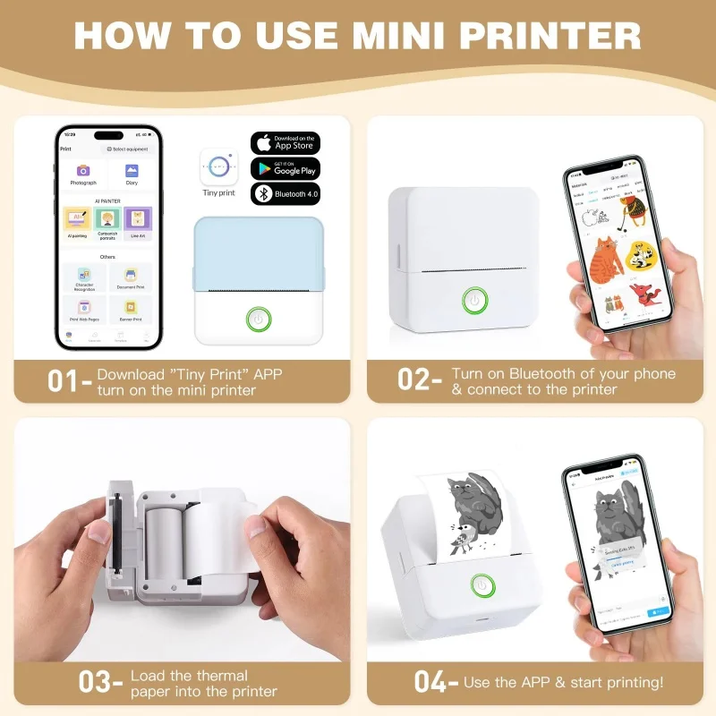 kf-Sb76ee77be45740f79b1f7f5d4ebafebbz X6 mini HD printer portable sticker label Printer Bluetooth pocket thermal printer with paper for student note inkless printing