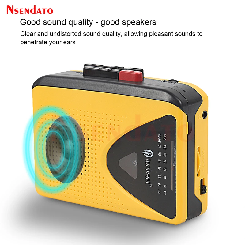Cassette Tape Player With AM FM Broadcasting Radio Cassette Tape Player Converter Sound Recorder With Speaker 3.5mm Headphone