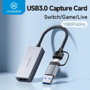 2 in 1 USB 3.0 Video Capture Card 4K HDMI-compatible to USB 2.0 Type-C Game Grabber Record For Switch Xbox PS5/4 Live Broadcast