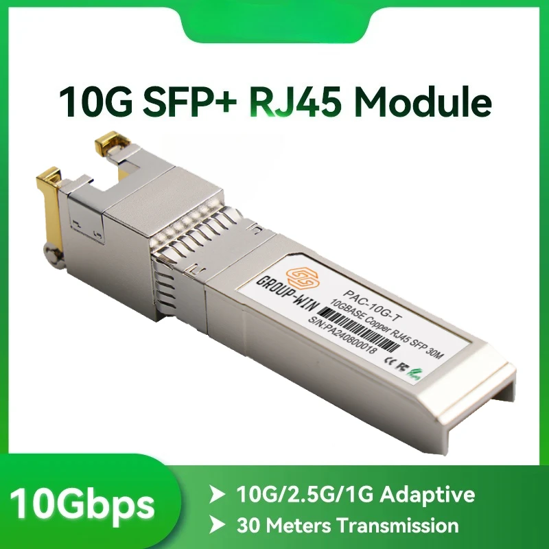 kf-Sb8fcd0fb89e842028a87d8cdabb57f4eV 10G RJ45 SFP Copper Module 10G/5G/2.5G RJ45 Port Transceiver 10GBase-T Mikrotik/TP-Link/Zyxel/Hasivo/AUSU Fiber Router/Switch
