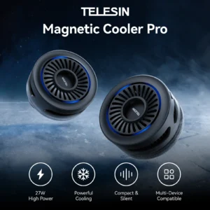 TELESIN Magnetic Mobile Phone Radiator Pro Cooler Fan HeatSink For Mobile phones Tablets Cooler For Live Streaming Gamming