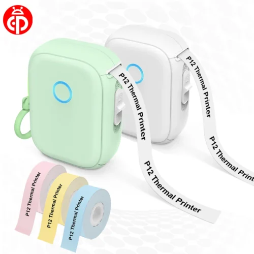 Marklife P12 Portable Mini Printer Auto Cut Labeling Machine Wireless Bluetooth Label Maker Similar As D11 D110 D101 Home/Office