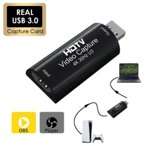 4K 30HZ MS2130 Real USB 3.0 HDMI-compatible Video Capture Card Game Recording Box 1080p 60fps Live Streaming for PS4 Ps5 Switch