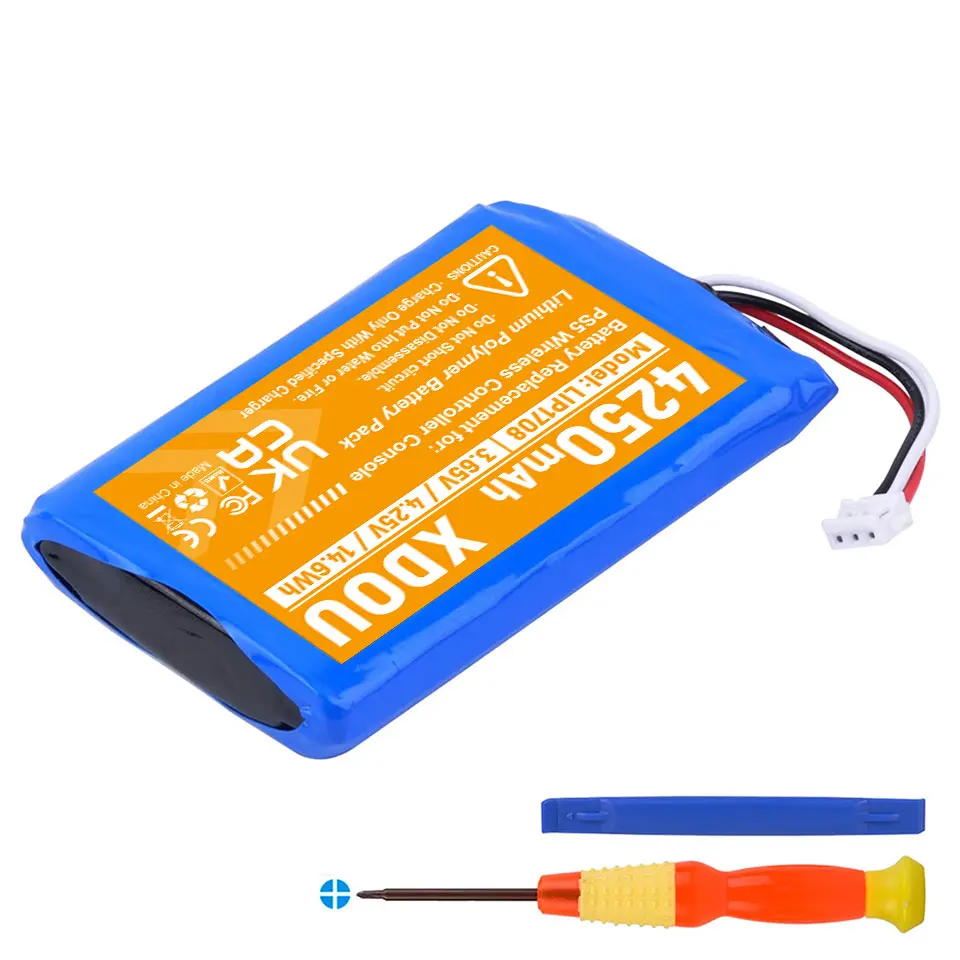 XDOU Brand-New 4250mAh Rechargeable Battery For Sony PS5 LIP1708 CFI-ZCT1W DualSense Game Controllers Higher Power 5 kf Sbf72cc47ce9847b28cfcb417fdc23ab2y