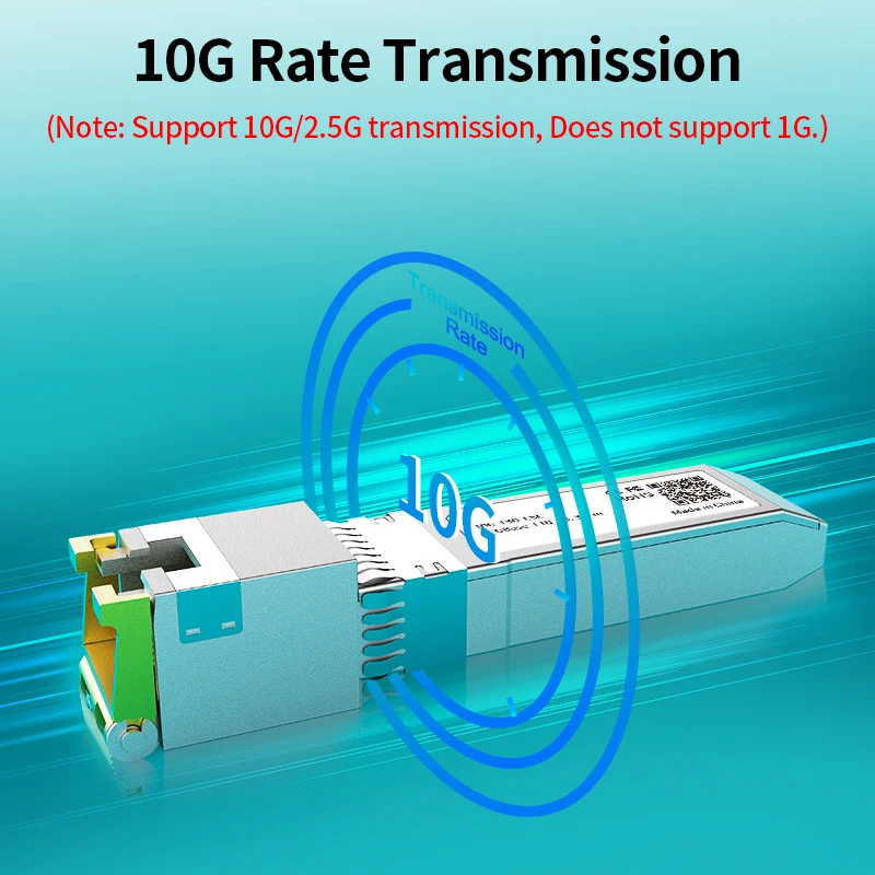 kf-Sc011a27ee7f44c81b1cf8e477539d2d39 LIANGUO 10G SFP+ Module Copper 10GBase-T Modules Optical Port SFP+ to RJ45 Ethernet Port 2.5G Transceiver Module