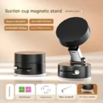 Mobile Phone Vacuum Suction Cup Holder Foldable for iPhone/ Android Kitchen Lazy Vacuum Double Sided Magnetic Bracket
