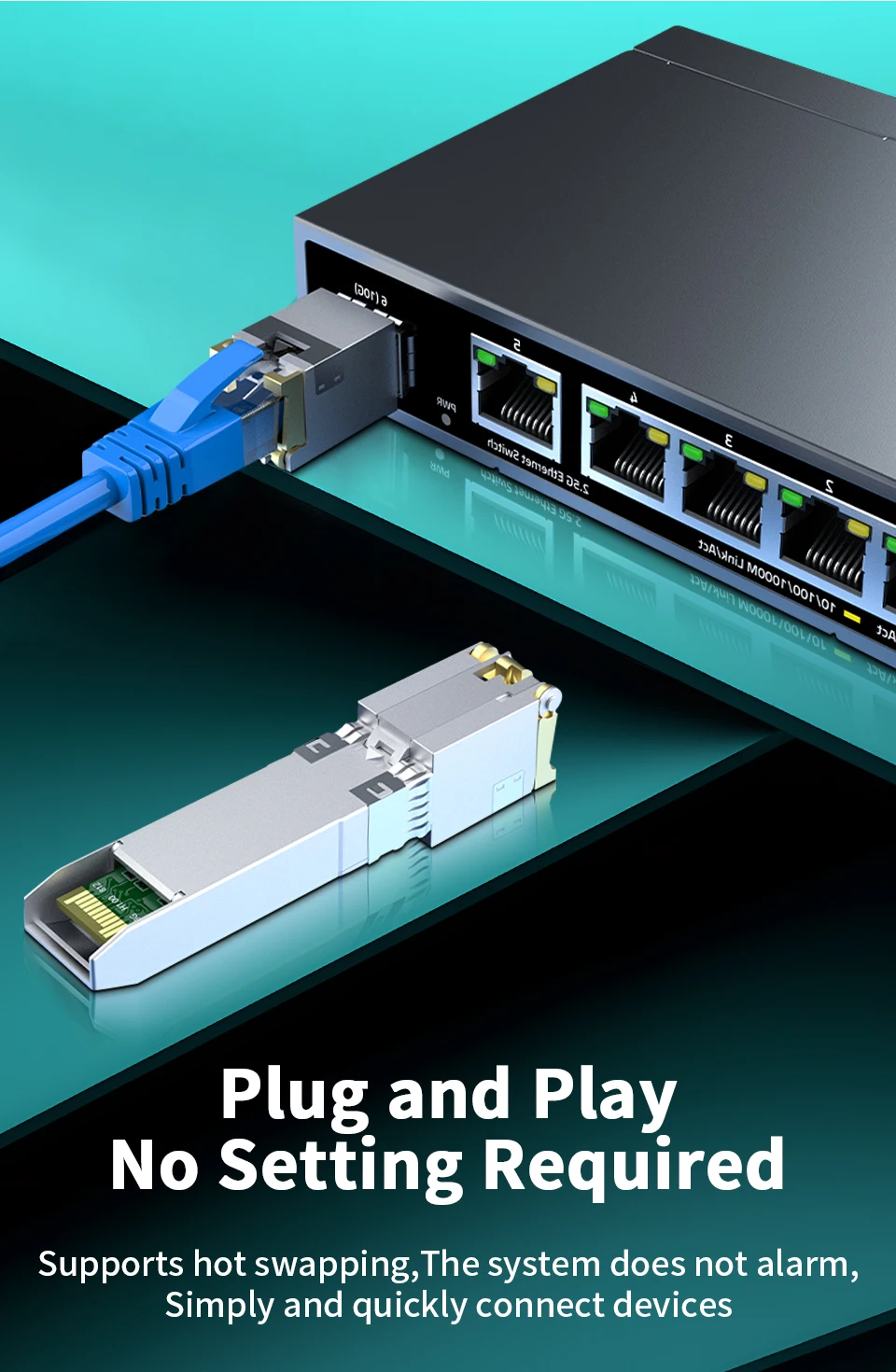 LIANGUO 10G SFP+ Module Copper 10GBase-T Modules Optical Port SFP+ to RJ45 Ethernet Port 2.5G Transceiver Module 6 kf Sc1c19636c4bf41928046c892fbd618a31