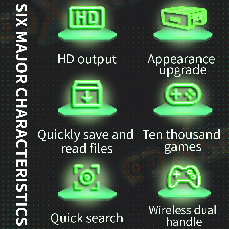 Coopreme Y7 Super TV Game Box HD Output Joystick Dual Controller Fighting Home Game Console PSP 10000+ Gaming