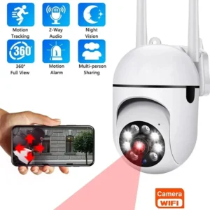 3MP WiFi Camera Home PTZ IP Camera Color Night Audio Wireless Surveillance Camera Auto Home Tracking Security CCTV Camera