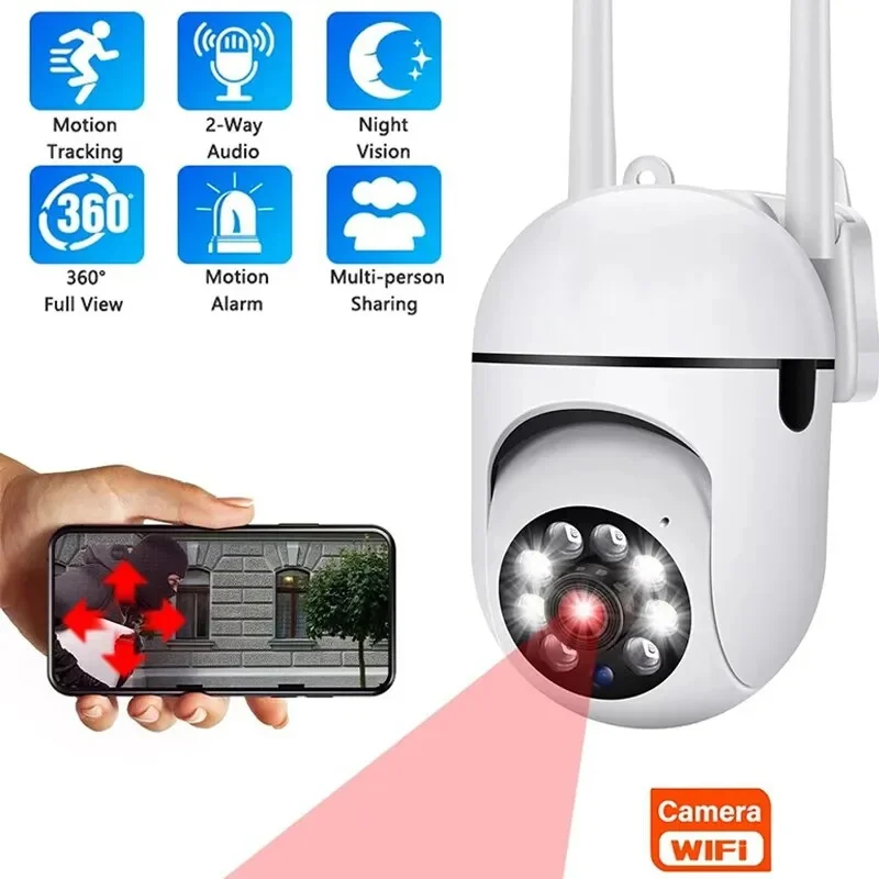 3MP WiFi Camera Home PTZ IP Camera Color Night Audio Wireless Surveillance Camera Auto Home Tracking Security CCTV Camera