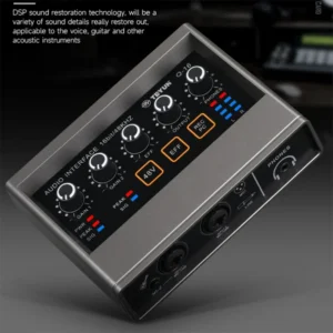 SX91 48V Audio Mixer with Voice changer,Podcast Mixer,Sound Card for Phone Gaming Karaoke Studio Live Streaming Podcast
