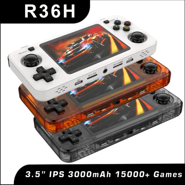 BOYHOM New R36H Retro Handheld Console Open-Source Linux System Classic Game Consoles 3.5 inch IPS Screen Portable Video Player