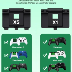 2 x 4800mWh Xbox One Controller Batteries Pack Play and Charge Kit USB-C Charging Cable/4 Covers for Xbox One/Series X|S