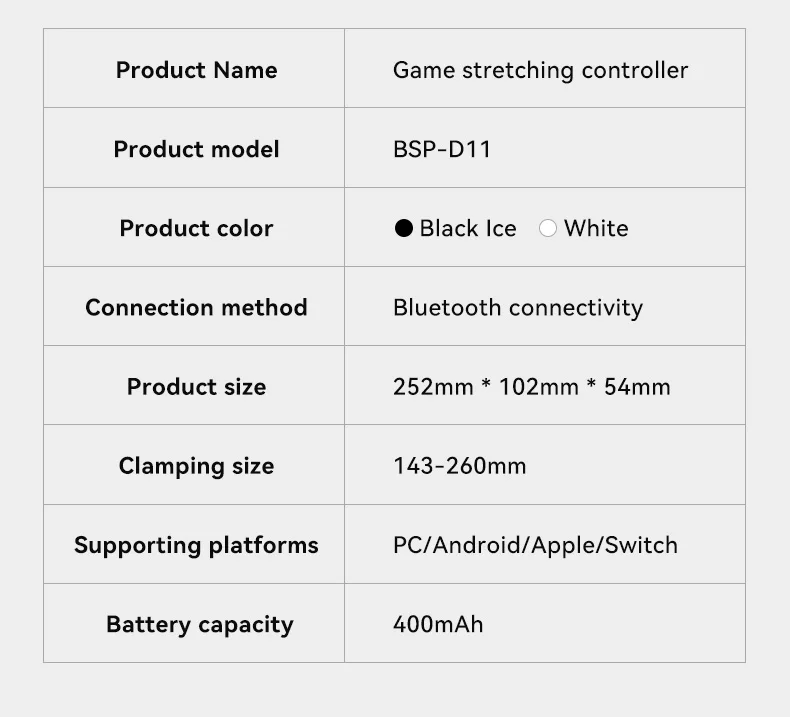 BSP-D11 Stretching Wireless Game Controller For SWITCH/Android/Apple IOS Tablet For PS3/PS4/XBOX Gamepad Streaming 17 kf Sc9a58ac22836485e9d981afcf8906f533