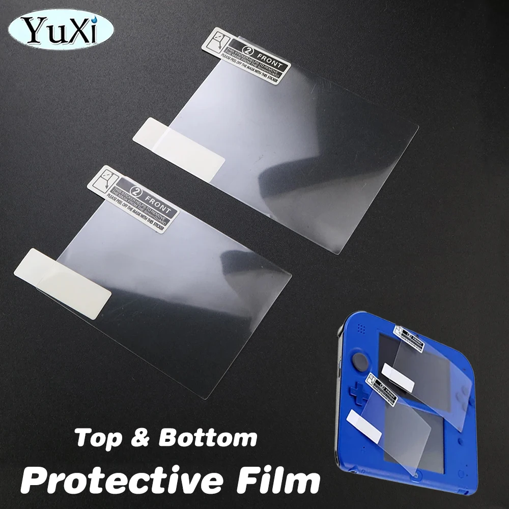 1Set Protective Film For New 3DS XL LL Clear Top Bottom Screen Protector Films For Nintend 3DS XL/LL