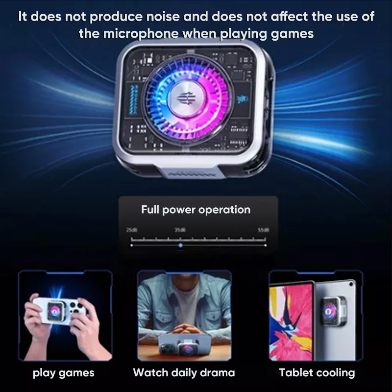 Nubia RedMagic Cooler 5 Pro VC liquid 5Pro Magnetic Phone FunCooler For iphone 15/RedMagic 9 Pro With RGB LED Gaming Accessories