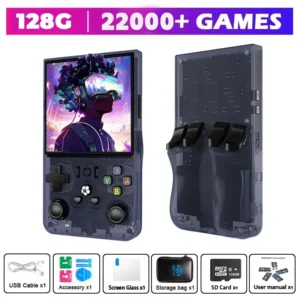 WDYQJE Gaming Console Handheld R36MAX Retro Handheld Game Console Linux System 4'' IPS Screen R36 Portable Pocket Video Player