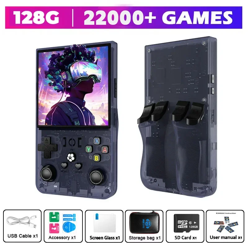 WDYQJE Gaming Console Handheld R36MAX Retro Handheld Game Console Linux System 4'' IPS Screen R36 Portable Pocket Video Player 1 WDYQJE Gaming Console Handheld R36MAX Retro Handheld Game Console Linux System 4'' IPS Screen R36 Portable Pocket Video Player