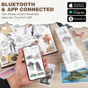 kf-Sd9eb66412274465b8c8ab8f8eebad0be6 X6 mini HD printer portable sticker label Printer Bluetooth pocket thermal printer with paper for student note inkless printing