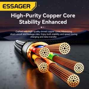 Essager PD 65W Max 2 in 1 Type C to Type C and Lightning For Samsung Xiaomi IPhone 14 13 12 11 Pro Max Xs Plus Data Cable