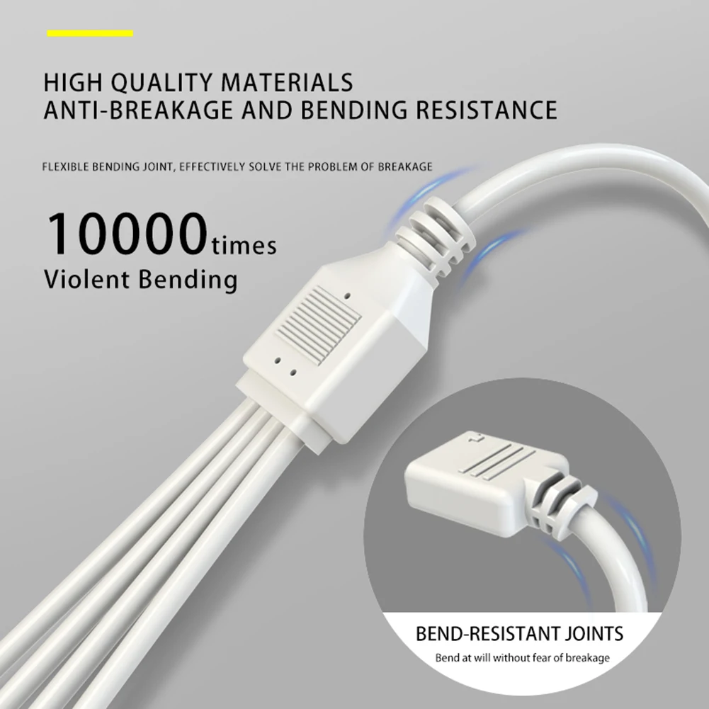 COOLMOON Gen 2 ARGB Splitter 5V 3 Pin 1 to 4/3/2 Universal Mainboard ARGB Extension Cable with Adapter Pin For Mainboard DIY