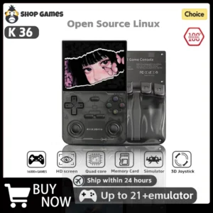 Open Source K36 Retro Handheld portable Video Gameing Console R36S for PS1/PSP/DC/N64/SS 3.5 Inch IPS Screen Preferred Gift