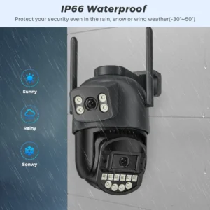 10MP 5K Dual Lens PTZ IP Camera with Dual Screen 8MP Ai Human Detection Auto Tracking Wireless Outdoor Surveillance Camera O-KAM