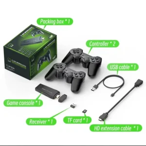 NEW M8 Game Console Built-in 20000+ 64GB Two-person Wireless Controller 2.4G Stick 4K HD PS1 GBA Video Children's Christmas Gift