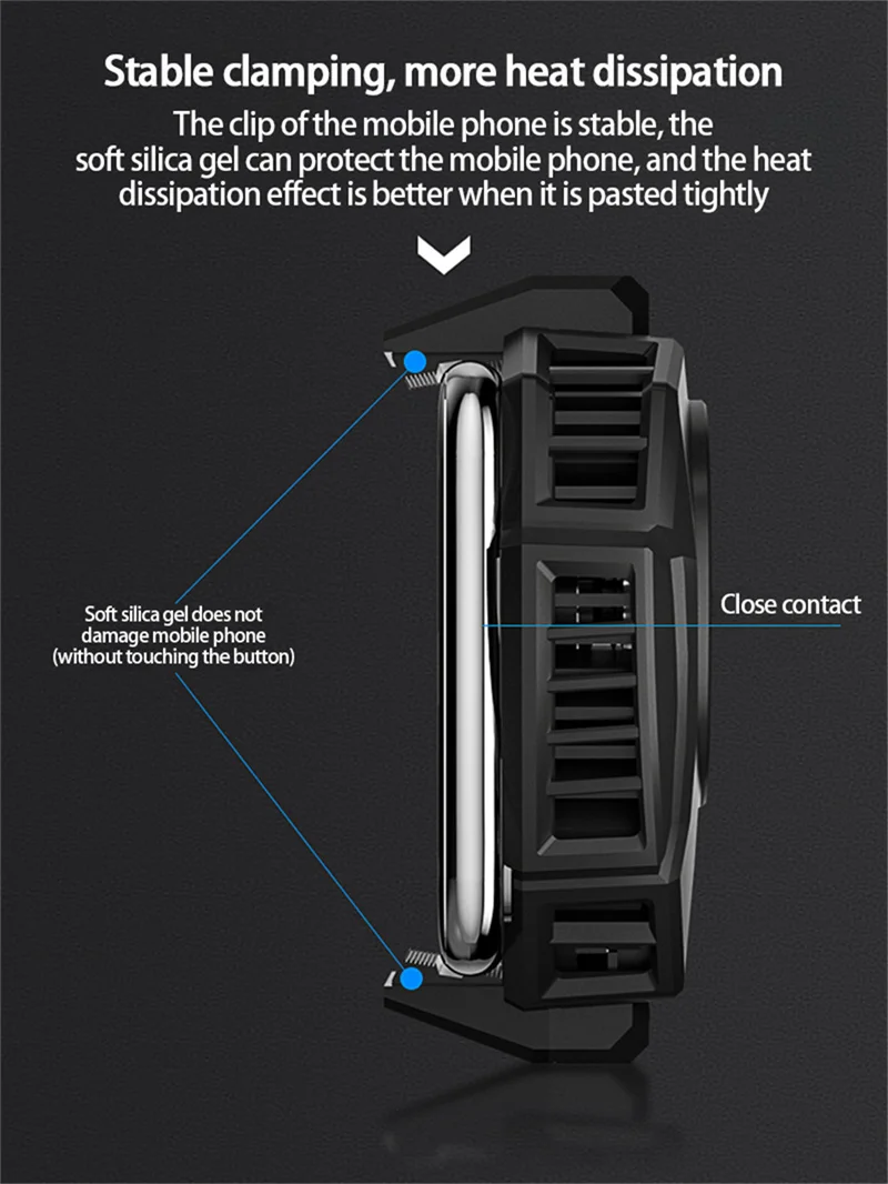 MEMO DL05 4-7 "Universal Digital Display Mobile Phone Radiator Cooler FL05 Rechargeable Mobile Phone Cooling Fan Game Cooling 8 kf Se15de87d783b45deadcc3b0e6afa0e2eO