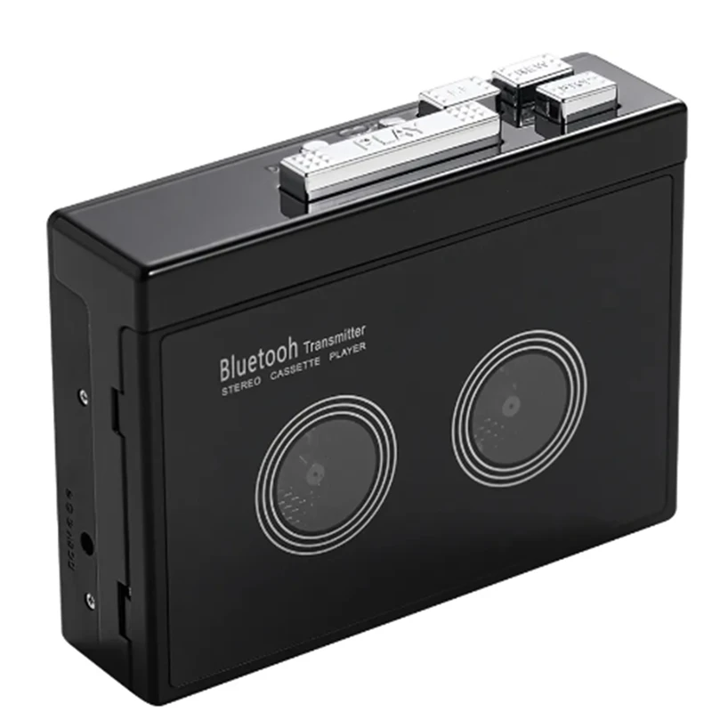 1 PCS Black Retro Stereo Cassette Player Black Walkman Cassette Tape Music Audio Auto Reverse With Bluetooth