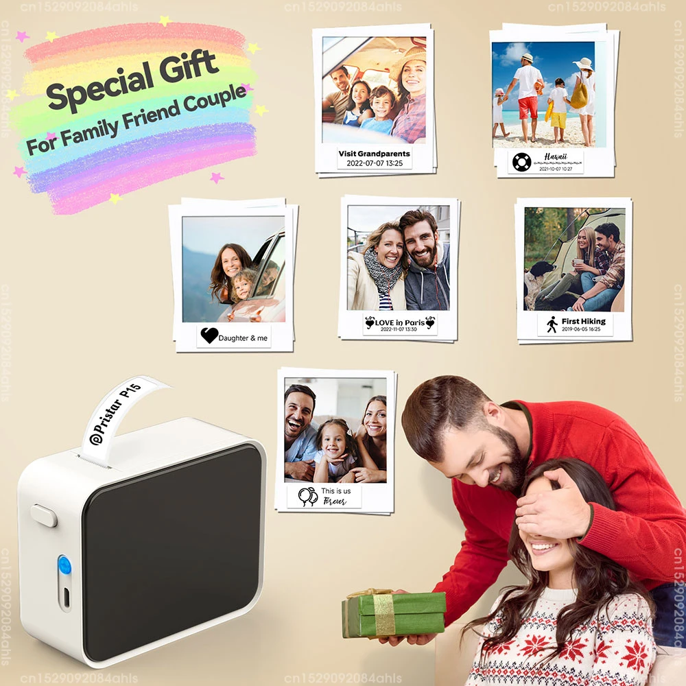 Wireless Bluetooth Label Printer Portable Thermal Printer Marklife P15 Inkless Labeling Machine Mini Label Maker P15 Sticker 12 kf Se5f22b0ee2804bc7baa3c52ee923873bK