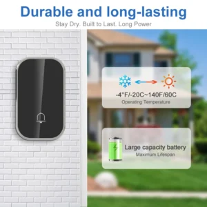 kf-Se8dd10bafe9644f59684f6056a5d8aa3l Wireless Doorbell Smart Home Welcome Door Bell 36 Ringtones 300M Long Distance Outdoor House Door Chime Kit Battery Free