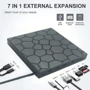 kf-Se91e50b628944b18875d234e065b4162o 7 in 1 External CD/DVD Drive USB 3.0 Type C Portable DVD Player CD Burner External Disk Drive for Desktop Mac Windows Linux