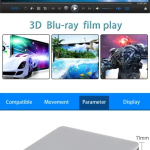 Ultra-Slim External Optical Drive with 4K Blu-Ray Burning, USB 3.0, DVD Play, 3D Blu-Ray R/W, CD/DVD Burner