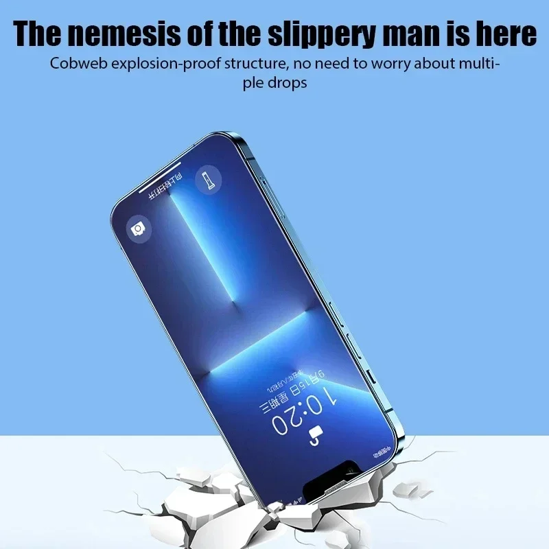 kf-See9cea79a0dd4098a287bb81d517879au 4Pcs Matte Tempered Glass For iPhone 14 13 12 11 15 Pro Max 7 8 16 Plus Frosted Screen Protector For iPhone 17 PRO X XR XS MAX