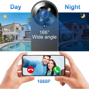 1080P Wireless Video Doorbell Camera WiFi Smart Door Bell with Tuya Integration Night Vision Motion Detect & Intercom for Home S