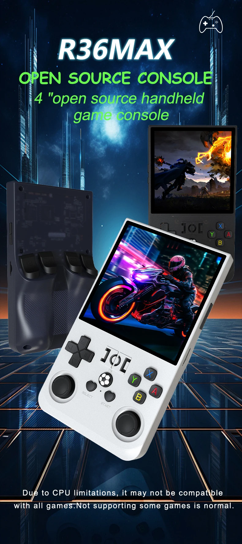Open Source R36MAX Retro Handheld Video Game Console RK3326 Chip 64/128G Portable Pocket Game Player 4‘’HD Screen Game Console 7 kf Sef0baf5881834dba9e731ed3fba01df38